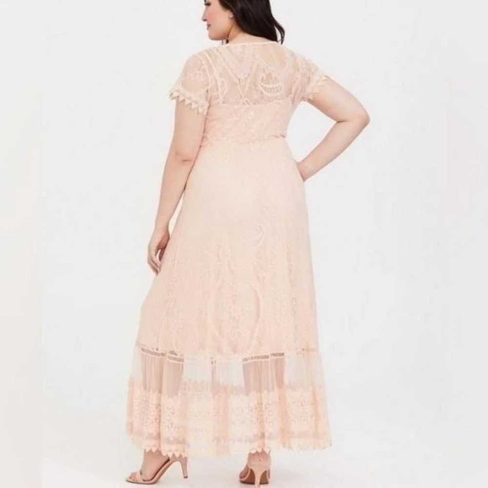 torrid Blush Pink Lace Maxi Dress - Picture 2 of 12